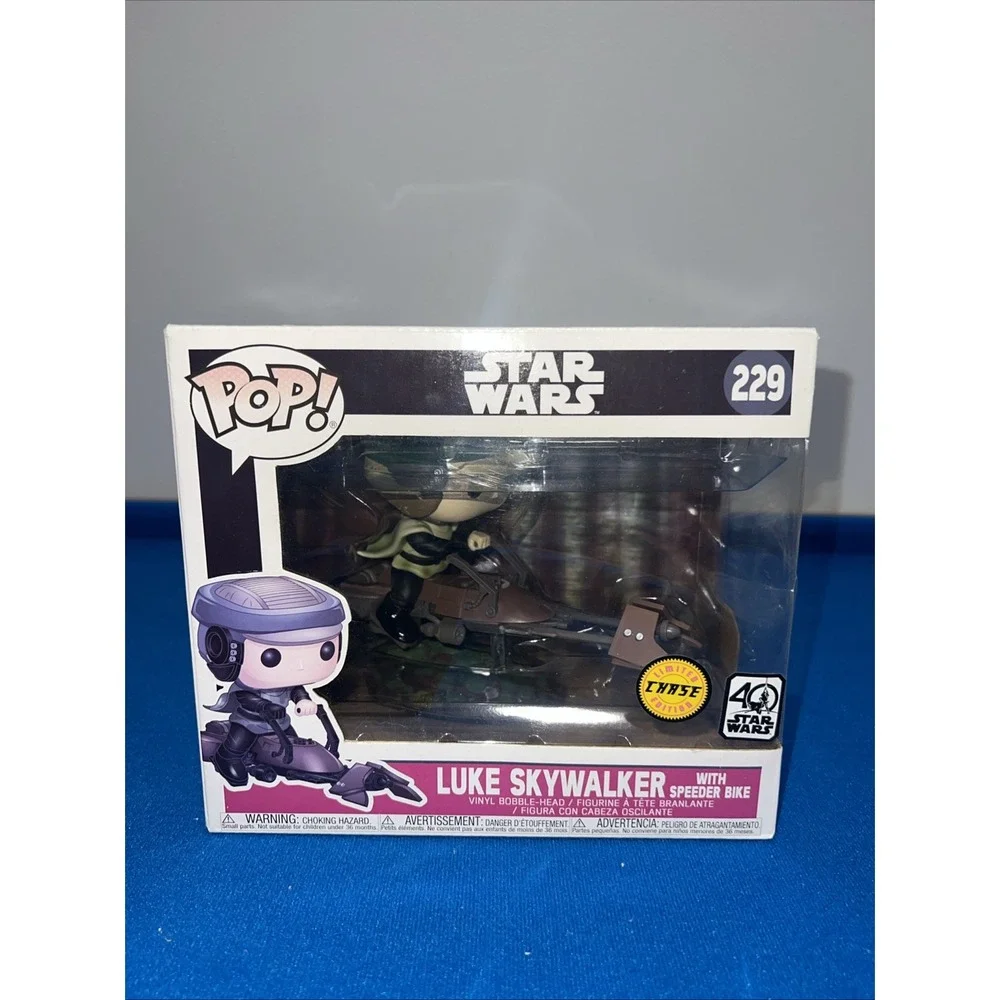 Funko Pop! Star Wars Luke Skywalker w/ Speeder Bike CHASE #229 Vinyl Figure